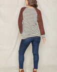 PLUS Two Tone Terry Stripe Tunic