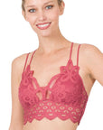 Zenana Crochet Lace Bralette with Removable Pads - Online Only