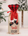 Julia Rose Santa Stops Here Wine Bottle Cover