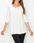 Fabina Bamboo Elbow Tunic Tee