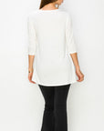 Fabina Bamboo Elbow Tunic Tee