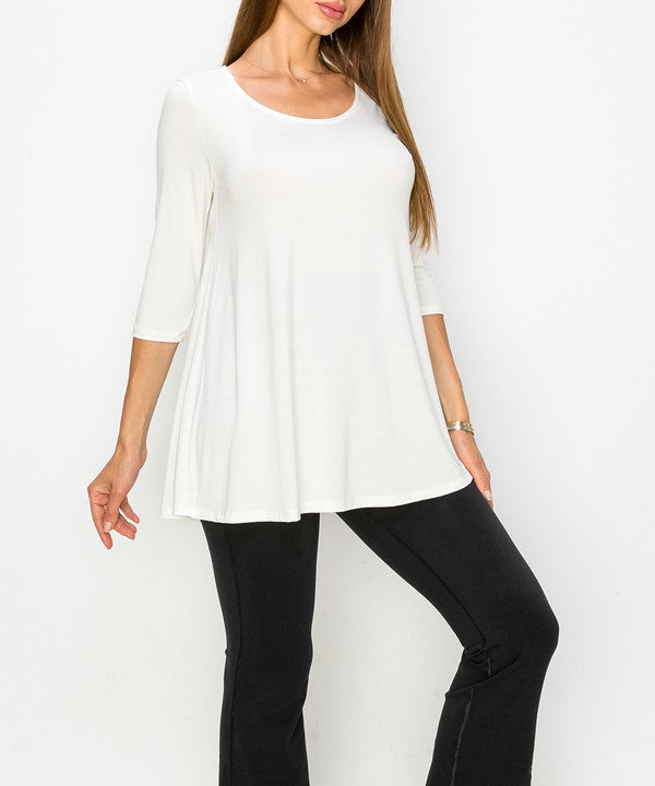 Fabina Bamboo Elbow Tunic Tee