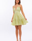 Le Lis Halter Babydoll Tiered Dress - Online Only