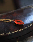 14K Gold Garnet Necklace