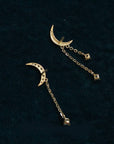 14K Gold Luna Zircon Drop Earring