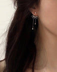 14K Gold Snow Sparkly Zircon Earring