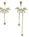 14K Gold Snow Sparkly Zircon Earring