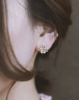 14K Gold Vermeil Flower Earring