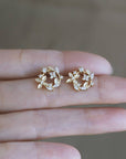 14K Gold Vermeil Flower Earring