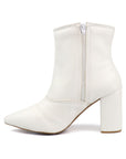 Pointed Toe Bootie with a Block Heel