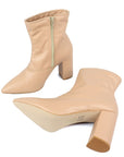 Pointed Toe Bootie with a Block Heel