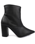 Pointed Toe Bootie with a Block Heel