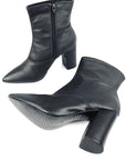 Pointed Toe Bootie with a Block Heel