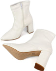 Pointed Toe Bootie with a Block Heel