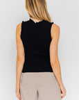 Gilli Ruffle Detail Sleeveless Sweater Top - Online Only