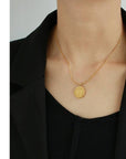 18k Gold Plated Coin Necklace