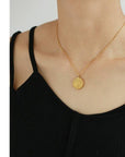 18k Gold Plated Coin Necklace