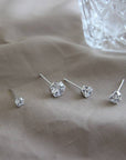 S925 Sterling Minimalist Zircon Stud Earring