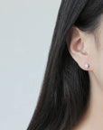 S925 Sterling Minimalist Zircon Stud Earring