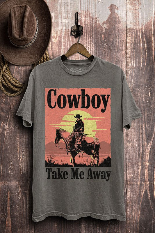 Cowboy Take Me Away Graphic Top - Online Only