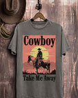 Cowboy Take Me Away Graphic Top - Online Only