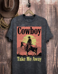 Cowboy Take Me Away Graphic Top - Online Only