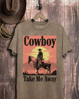 Cowboy Take Me Away Graphic Top - Online Only