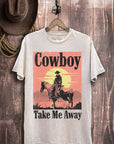 Cowboy Take Me Away Graphic Top - Online Only