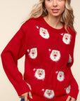 Haptics Santa Sparkle Brushed Sweater