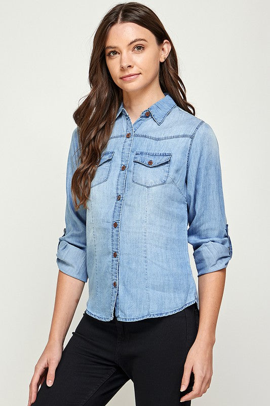 Tencel Denim Top - Online Only