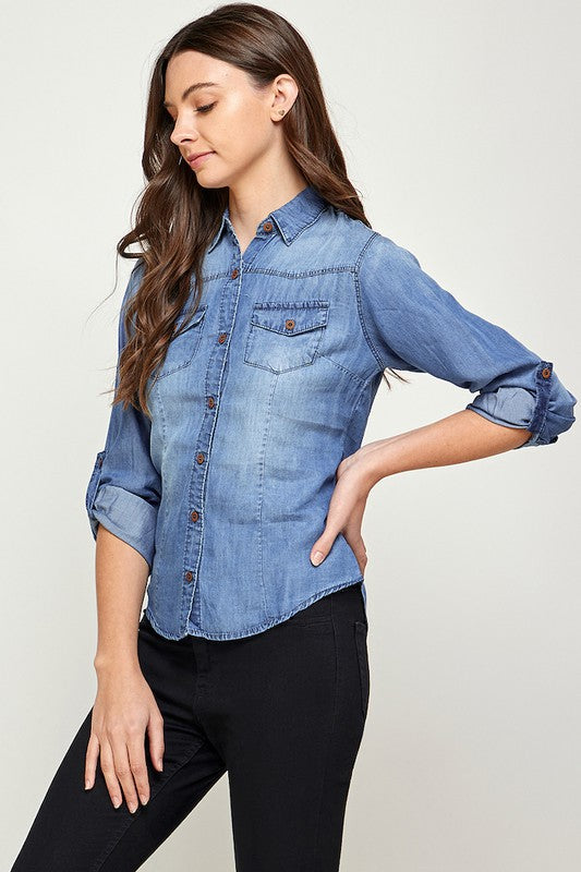 Tencel Denim Top - Online Only