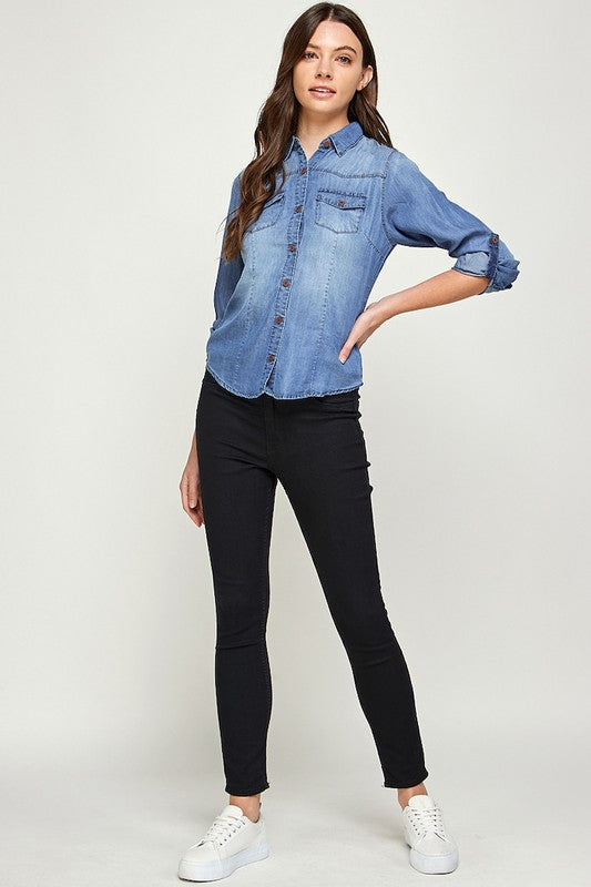 Tencel Denim Top - Online Only