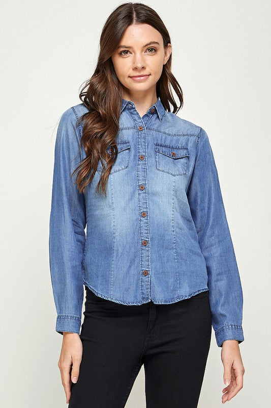 Tencel Denim Top - Online Only