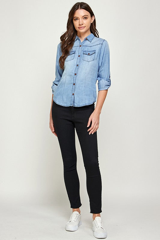 Tencel Denim Top - Online Only