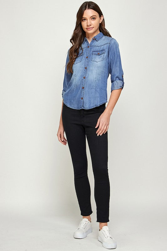 Tencel Denim Top - Online Only