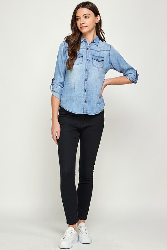 Tencel Denim Top - Online Only