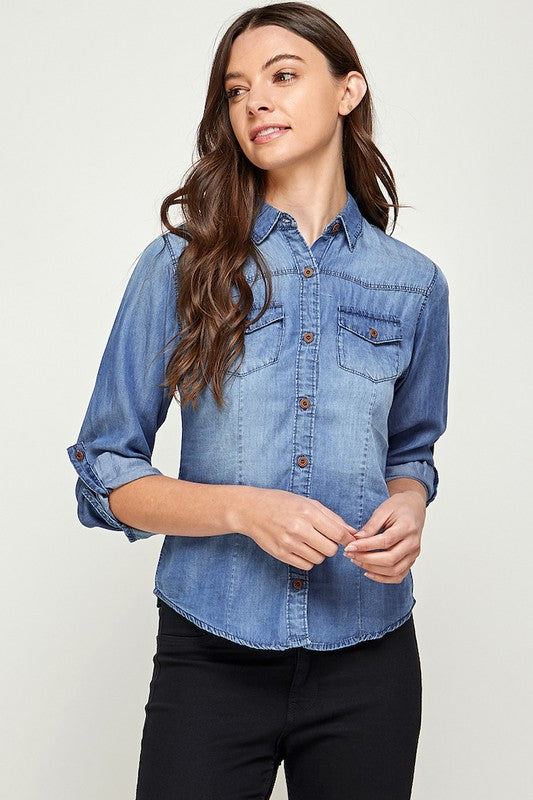 Tencel Denim Top - Online Only