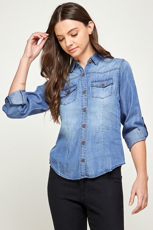 Tencel Denim Top - Online Only