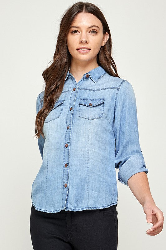 Tencel Denim Top - Online Only