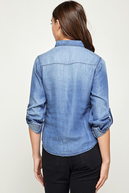 Tencel Denim Top - Online Only