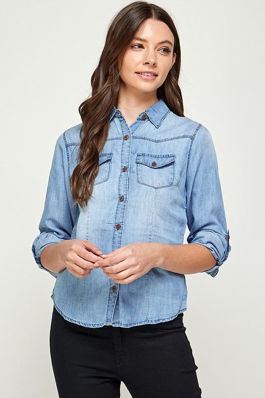 Tencel Denim Top - Online Only