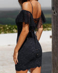 One and Only Collective Inc Open-back Lace Mini Dress