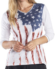 Women's Old Glory 3/4 Sleeve Top