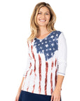 Women's Old Glory 3/4 Sleeve Top