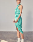 Do + Be Collection Wrap Cross Neck Dress