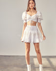 Do + Be Collection Lace Trim Detail Skirt