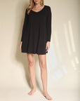 Fabina Bamboo Casual long sleeve V Neck Dress