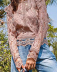 All Over Lace Long Sleeve Blouse