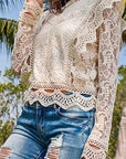 All Over Lace Long Sleeve Blouse