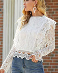 All Over Lace Long Sleeve Blouse